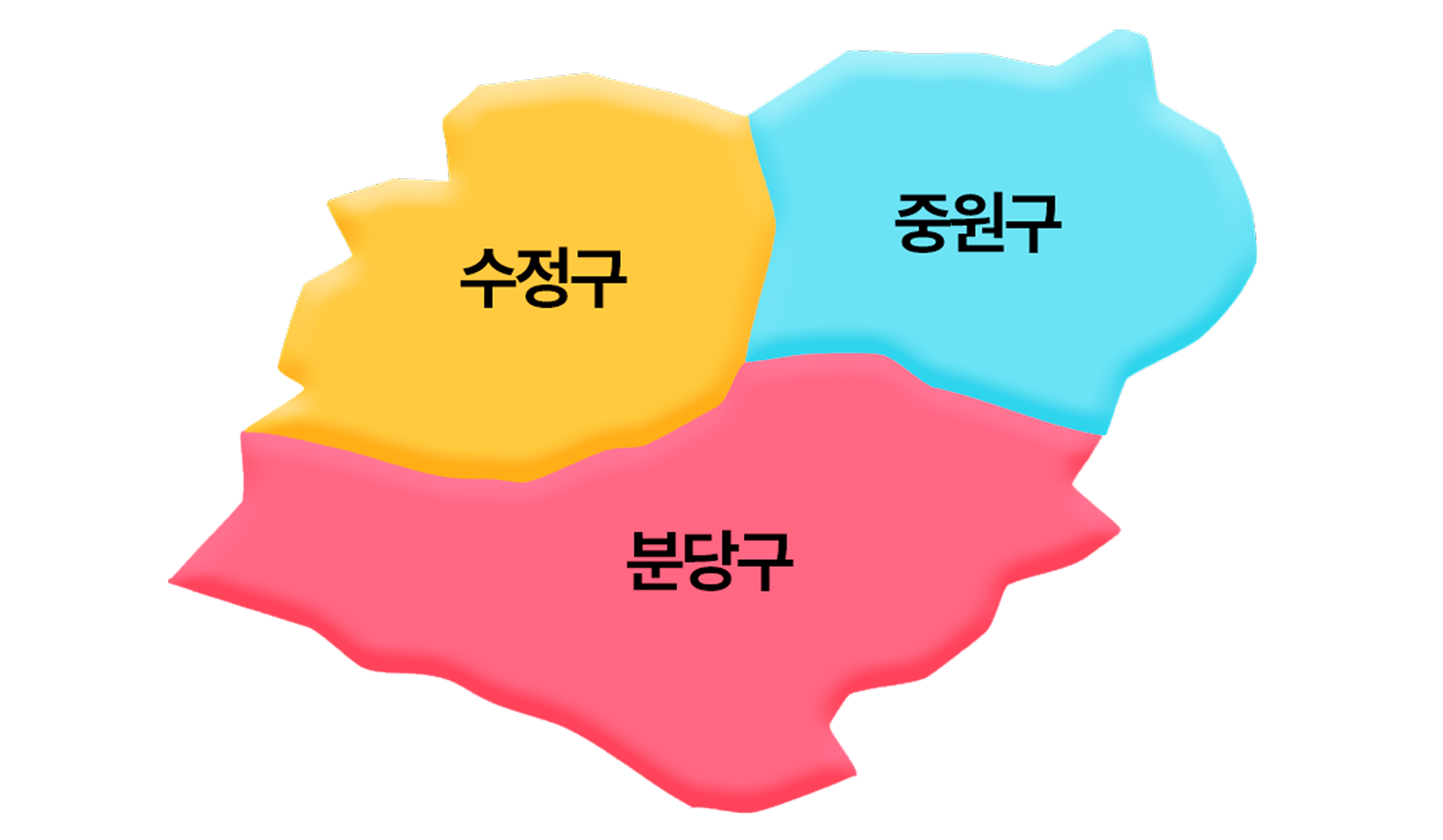 성남시 지역 지도